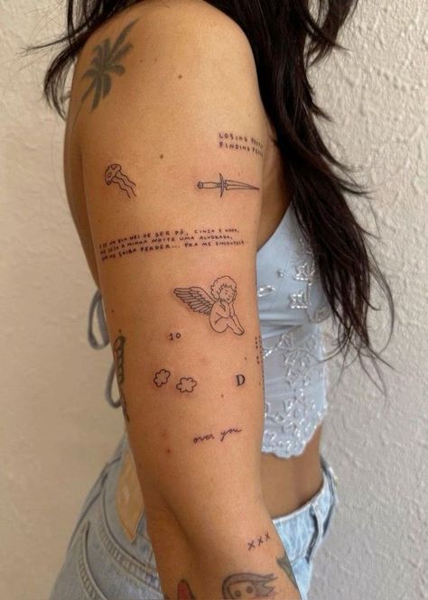 #tattoo, #tattoos, #inked, #tattooart, #tattooedwomen, #tattooedguys, #tattooinspiration, #tattooideas, #tattooworldwide, #tattoosociety, #InkLaughs, and #TattooFails​ Ephemeral Tattoo, Tato Minimal, Small Girly Tattoos, Petite Tattoos, Matching Tattoo, Discreet Tattoos, Girly Tattoos, Subtle Tattoos, Dainty Tattoos