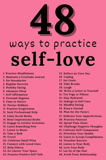 Here are 48 actionable ways to practice self-love and self-care. Learn how you can start to love and care for yourself with these simple yet powerful tips. Click for a full list. Remember to be kind to yourself and learn to love every part of you. Enjoy! Self Love Activities For Women, How To Practice Self Love, How To Discover Yourself, Ways To Love Yourself, Creative Snaps, How To Build Confidence, Self Help Skills, Building Resilience, Building Self Confidence