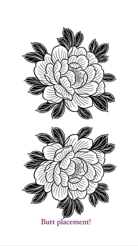 Peony Ornamental Tattoo, American Traditional Flower Tattoo Black, Traditional Mandala Tattoo, Traditional Tattoo Outline, Tattoo Mafia, Abstract Tattoo Ideas, Illusion Tattoos, Optical Illusion Tattoos, Floral Tattoo Shoulder