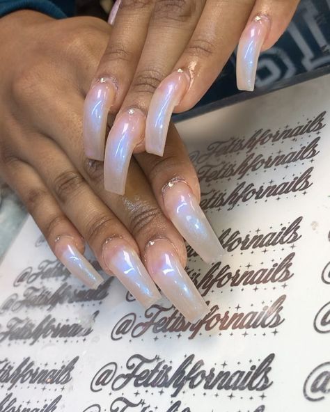 581 Likes, 26 Comments - Jasmin (@fetishfornails) on Instagram: “Cotton candy gel polish with the curve. Cotton candy was 1 of the most popular colors to get in…” Cotton Candy Nail Polish, Polish Acrylic Nails, 90s Nails, Cotton Candy Nails, Candy Nails, Curved Nails, Nail Polish Gel, Claw Nails, French Tip Acrylic Nails