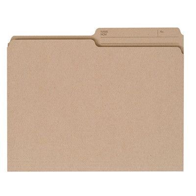 Grand & Toy Natural File Folders 100% RECYCLED 1/2 TAB REVERSI- BLE SCORED FOR EXPANSION Made with 100% recycled material with 60% post-consumer material SFI certified For lower-volume use or where quantities of folders are distributed from a central source 10 1/2-pt stock 9 1/2"H 1/2-tab reversible Package of 10 Letter-size $1.89 File Folder Png Aesthetic, File Folder Aesthetic, Folder Png Aesthetic, File Folder Design, Aesthetic Folder, Yellow Folder, Organize Documents, Document File Folder, Aesthetic Highlights