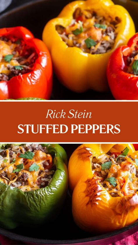 Rick Stein Stuffed Peppers Stovetop Stuffed Peppers, Best Stuffed Peppers Recipe, Best Stuffed Peppers, Grilled Stuffed Peppers, Rick Stein Recipes, Firehouse Recipes, Best Stuffed Pepper Recipe, Canned Diced Tomatoes, Stuffed Pepper Recipe