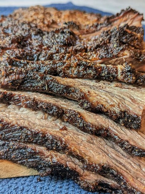 Brisket in the Oven 1 Recipe For Brisket In The Oven, How To Make Brisket In Oven, Brisket Dutch Oven Recipes, Baked Brisket Recipes Ovens, Brisket Point Recipe, Reheating Brisket, Oven Roasted Beef Brisket, Brisket In Oven, Oven Baked Brisket