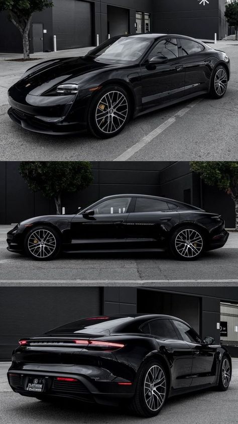 Porsche Taycan Turbo S Black, Porsche Tycan S, Porsche Taycan Aesthetic, Porsche Taycan Black, Porsche 4 Door, Porsche Panamera Aesthetic, Porsche Gt 3 Rs, Sport Cars Aesthetic, Gt 3 Rs