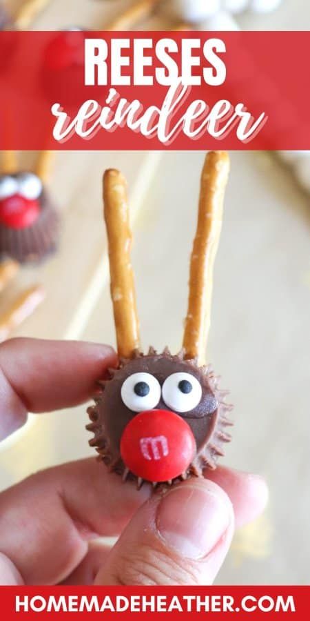 Reindeer Table Favors, Rudolph Snacks For Kids, Gingerbread Snacks For Kids, Reindeer Themed Food, Pretzel Reindeer, Pretzels Sticks, Reindeer Treats, Reindeer Cupcakes, Christmas Candy Easy