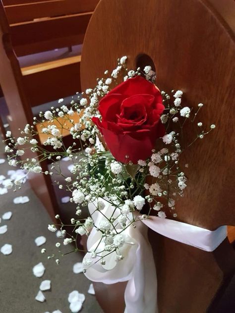 Red Rose Wedding Theme Table Decor, Red Rose Wedding Altar, Baby’s Breath And White Rose Centerpieces, Red Roses With Baby Breath, Wedding Venues Red Roses, Wedding Beauty Plan, Wedding Beauty Timeline, Smog Shoppe Wedding, Christmas Wedding Themes