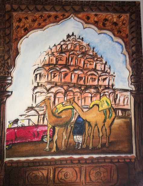 Scenery Painting, Painting Artist, Jaipur, Acrylic Painting, Architecture, Canvas, Quick Saves