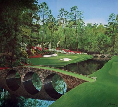 Amen Corner, Augusta National Golf Course; The Masters ~ every year around my son and daughter's birthday on April 13th. Top Golf Courses, Augusta Golf, Famous Golf Courses, Masters Tournament, Best Golf Clubs, Augusta National Golf Club, Public Golf Courses, Masters Golf, Golf Rules