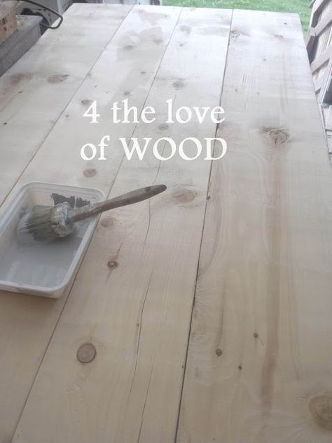 Raw Wood Look Furniture, Diy Antique Wood Finish, Raw Wood Look, Vintage Wood Furniture, Gray Chalk Paint, Dark Wax, Vintage Hardware, Wood Table Top, Faux Finish