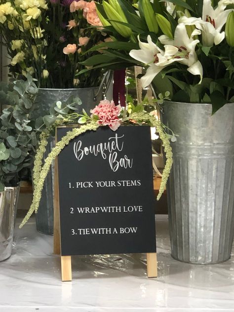 Wedding Shower Bouquet Bar Chalkboard Sign - Etsy #HomeIdeas #Bar #Creativity #Ideas #HomeDecorating #InteriorInspo #Outdoor #Events #Flower #Elevating #Floral #with Bar Chalkboard Sign, Bar Chalkboard, Wedding Shower Activities, Bouquet Bar, Shower Bouquet, Bridal Shower Inspo, Wedding Chalkboard Signs, Girly Decor, Bridal Shower Inspiration