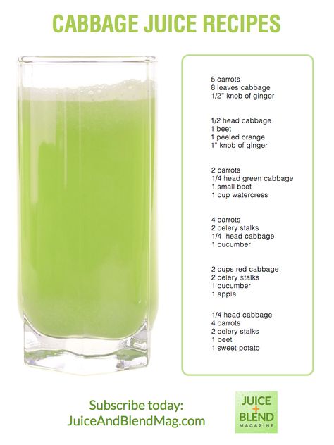 Healthy Cabbage Juice Recipes from Juice + Blend Magazine Juice For Ulcers, Cabbage Juice For Ulcers, Uc Recipes, Healthy Cabbage, Stomach Health, Healing Smoothie, Healthy Board, Cabbage Juice, Vegan Juice