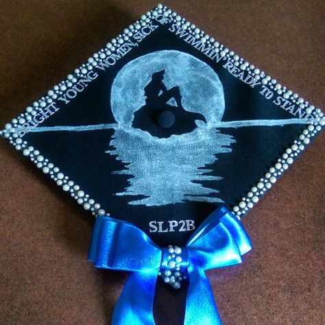 Little mermaid graduation cap Little Mermaid Graduation Cap, Mermaid Graduation Cap, Grad Cap Decoration, Disney Graduation Cap, Make A Candle, Disney Graduation, Paper Baskets, Graduation Cap Decoration Diy, Become Beautiful