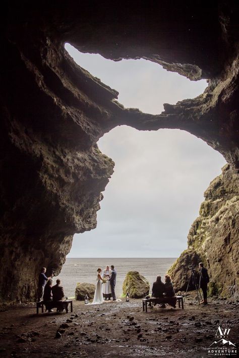 Cave Wedding, Greek Islands Wedding, Outdoorsy Couple, Anniversary Shoot, Wedding Adventure, Bridal Editorial, Iceland Wedding, Black Church, Winter Elopement