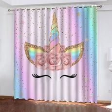 Girls Bedroom Unicorn, Unicorn Curtains, Unicorn Bedroom Decor, Unicorn Flower, Unicorn Room Decor, Unicorn Room, Unicorn Bedroom, Flower Curtain, Bedroom Curtains