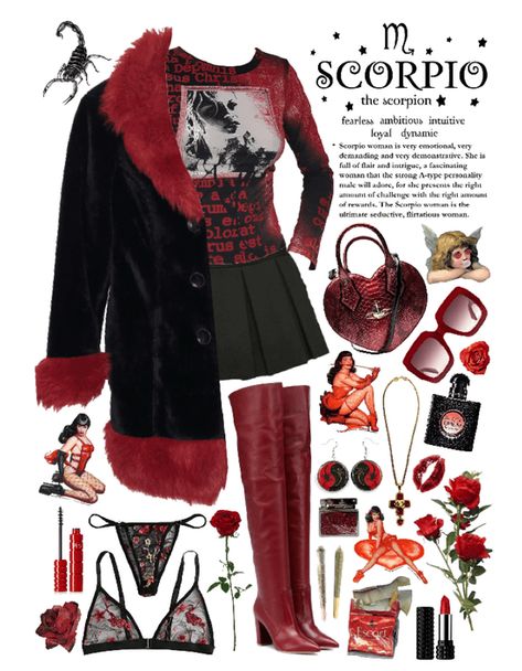 Lilith Outfit, Scorpio Lilith, Scorpio Fashion, Aquarius And Scorpio, Scorpio Girl, Outfit Polyvore, Scorpio Season, Alt Style, Witch Outfit