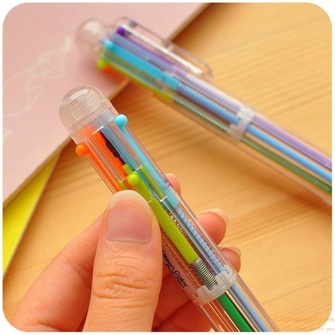 Wholesale cheap price 6 colors plastic ballpoint pen gift Colorful Stationery, Oil Pen, Creative Stationery, Highlighters Markers, Writing Pens, Writing Supplies, Pointed Pen, Color Studies, Pen Refills