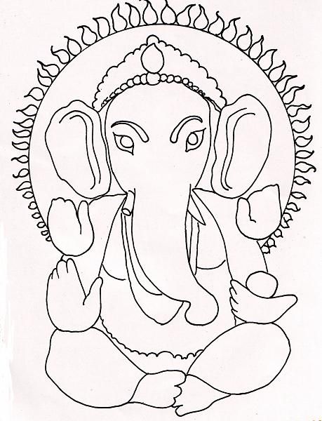 Ganesha drawing                                                       … Ganesh Drawing Simple, Mandala Ganesh, Ganesh Drawing, Ganesha Artwork, Buddha Drawing, Ebru Art, Ganesha Drawing, Re Design, Ganesha Tattoo