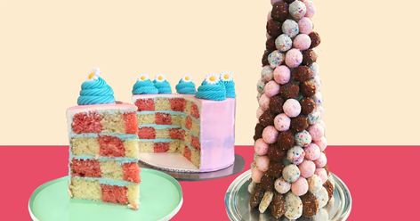 These spectacular sweets will steal the show at any party. Bake Squad, Checkerboard Cake, Christina Tosi, Dessert Spread, Cake Truffles, Milk Bar, Cream Puffs, Sheet Cake, Base Foods