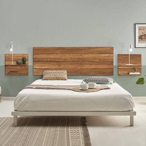 Rustic Bedroom Diy, Bedrooms For Couples, Headboard With Shelves, Murphy Bed Diy, Guest Bedroom Decor, Furniture Design Wooden, Pallet Furniture Bedroom, Bedroom Decor Design, Bedroom Bed Design