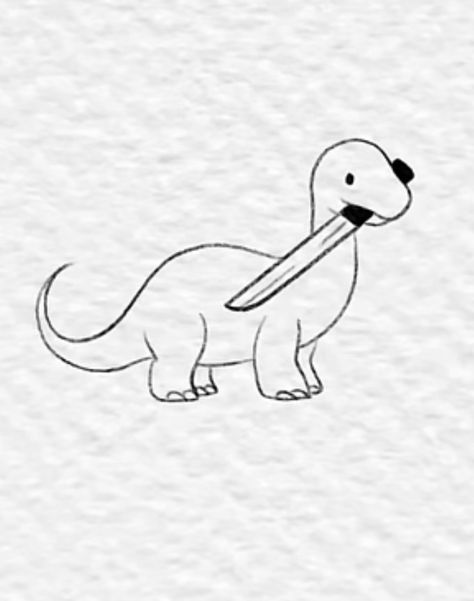 tattoo idea by tvtbryan on tiktok Doodle Art Tattoos, Small Dinasour Tattoos, Dinosaur Tattoos Cute, Dinosaur With Knife Tattoo, Tiny Dinosaur Drawing, Cute Tiny Dinosaur Tattoos, Sauropod Tattoo, Simple Cartoon Tattoos, Derpy Tattoos