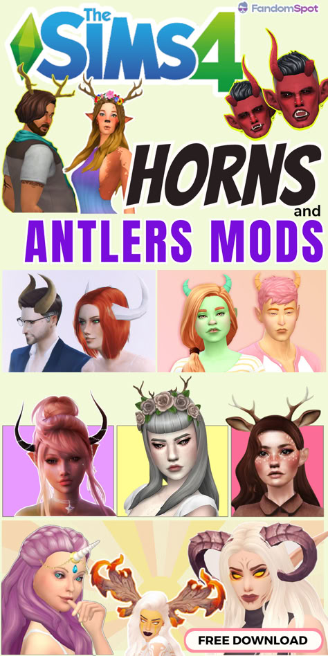 Sims 4 Deer Horns, Sims 4 Cc Deer Antlers, Sims 4 Fawn Cc, Sims Horns Cc, Ts4 Horns Cc, Sims 4 Centaur, Sims 4 Antlers, Sims 4 Mods Occult, Sims 4 Hooves Cc