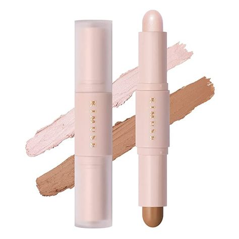 Amazon.com: KIMUSE 2 Color Dual Cream Contour Stick, Highlight & Contour Bronzer Stick, Long Lasting & Waterproof Contour Sticks Kit for Light Skin Face Makeup : Everything Else Contour Sticks, Contouring Stick, Cream Contour Stick, Bronzer Stick, Contour Bronzer, Face Brightening, Concealer Stick, Contour Stick, Types Of Makeup