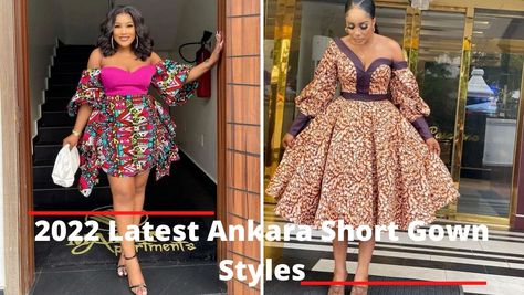 Ankara Dress Styles For Ladies, Dress Styles For Ladies, Short Ankara Dress, Dresses For Plus Size Women, Simple Ankara Styles, Latest Ankara Styles 2019, Gown For Ladies, Ankara Blouse, Dresses For Plus Size