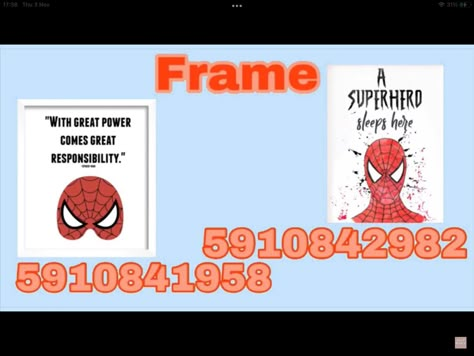 Roblox Decal Codes Spiderman, Bloxburg Picture Codes Marvel, Bloxburg Picture Codes Spiderman, Amazon Roblox Decal, Spiderman Codes Bloxburg, Spider Man Bloxburg Codes, Berry Avenue Codes Pictures Boys Room, Bloxburg Boys Room Decals, Bloxburg Decals Codes Long Painting