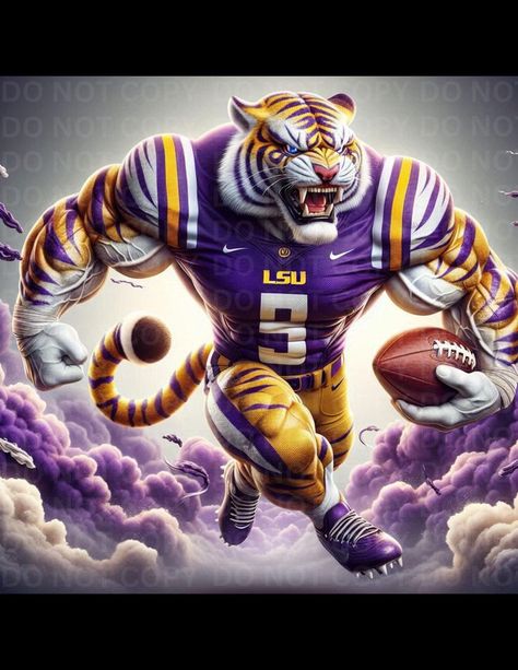 Tiger Mascot, Lsu Fans, Lsu Tigers Football, Tiger Football, Geaux Tigers, Tiger Art, Lsu Tigers, Monster Art, The Tiger