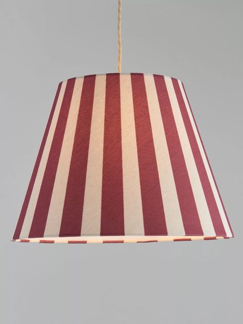 Pleated Lamp, Pleated Lamp Shades, Ceiling Lamp Shades, Bold Stripes, Light Shade, Red Stripe, Lamp Shades, Shop Lighting, Lamp Bases