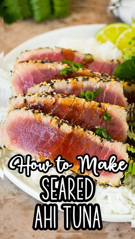 Seared Ahi Tuna Recipe, Seared Tuna Recipe, Fresh Tuna Recipes, Ahi Tuna Recipe, Seared Tuna Steaks, Gourmet Seafood, Seared Ahi Tuna, Tuna Steak Recipes, Bowls Recipes