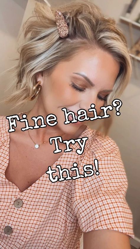 Check more at https://howcandothis.com/hairstyleideas/41999/ Fine Hair Bangs, Short Hairstyles Fine, Fine Straight Hair, Bob Haircut For Fine Hair, Hairdos For Short Hair, Hair Pulling, Bob Hairstyles For Fine Hair, Mom Hairstyles, Penteado Cabelo Curto