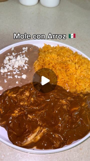 Jazlyn Resendez on Instagram: "Mole 🇲🇽 a staple Mexican dish 😋❤️  . . . Recipe from @maribcooking 🫶🏼 #mole #recetasmexicanas #easydinner #chickenmole #dinner #foodie" Easy Chicken Mole Recipe Mexican, How To Make Chicken Mole, Mexican Mole Recipe Authentic, Mole Dona Maria Recipe, Easy Chicken Mole Recipe, Spicy Mole Recipe Mexican, How To Make Mole Chicken, Mole Recipe Mexican Authentic, Dona Maria Mole Recipe