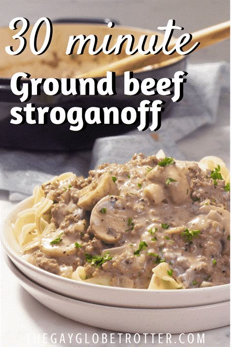 Ground Beef Potato Stroganoff, Homemade Potato Stroganoff, Ground Beef Stroganoff Stove Top, Hamburger Sour Cream Recipes, Beef Stroganoff With Potatoes, Beef Stroganoff Mashed Potatoes, Hamburger Potato Stroganoff, Hamburger And Heavy Cream Recipes, Hamburger Meat Recipes With Heavy Cream