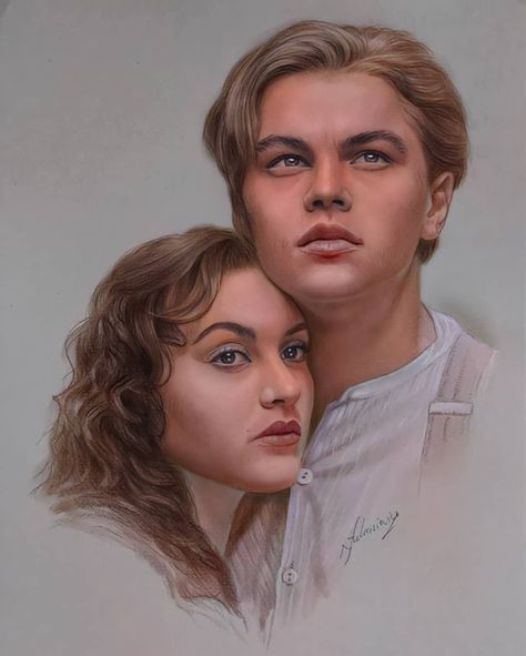 Titanic Portrait, Titanic Sketch, Titanic Drawing, Bus Painting, Rose Titanic, Titanic Dress, Drawing Portraits, Painting Background, Celebrity Drawings