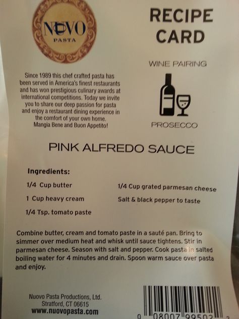 Costco Pink Alfredo Sauce Pink Alfredo Sauce, Craft Recipes, Chef Craft, Alfredo Sauce Recipe, Fine Restaurant, Alfredo Sauce, Wine Pairing, Grated Parmesan Cheese, Sauce Recipe