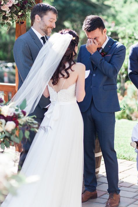 Groom Reaction during vows / Kristine Herman Photography Spongebob Heart, Couple Getting Married, Wedding Photography List, Groom Reaction, Bridal Parties Pictures, Groom Looks, Boho Bridesmaid, Wedding Photography Tips, Wedding San Francisco