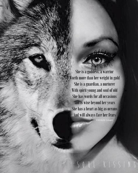 She is a goddess, a warrior Worth more than her weight in gold She is a… Gemini Tattoo, Wolf Quotes, She Wolf, Wild Woman, A Wolf, The Words, Strong Women, Great Quotes, Beautiful Words