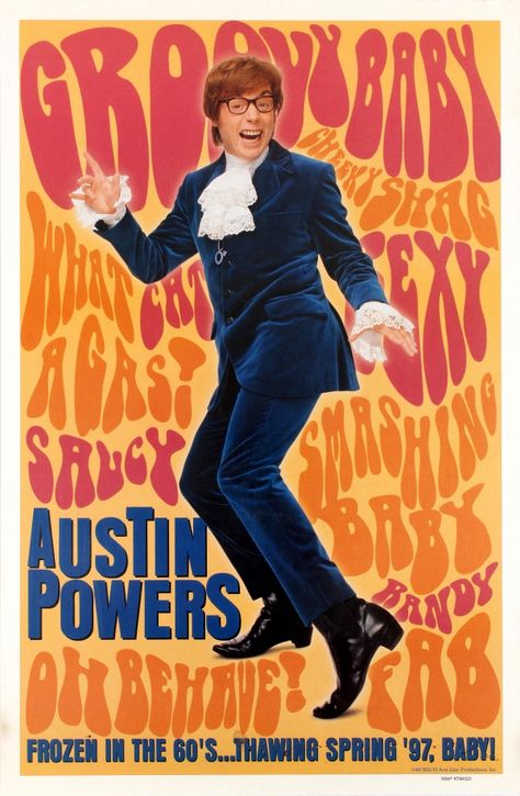 Austin Powers International Man of Mystery Mike Myers USA / 1997 / Cinema Posters / 104.5x68.5 Original vintage movie teaser… / MAD on Collections - Browse and find over 10,000 categories of collectables from around the world - antiques, stamps, coins, memorabilia, art, bottles, jewellery, furniture, medals, toys and more at madoncollections.com. Free to view - Free to Register - Visit today. #Posters #Cinema #MADonCollections #MADonC Mike Myers Austin Powers, Austin Powers International Man Of Mystery, International Man Of Mystery, Mimi Rogers, Posters Decor, The Cardigans, Austin Powers, Elizabeth Hurley, Don Juan