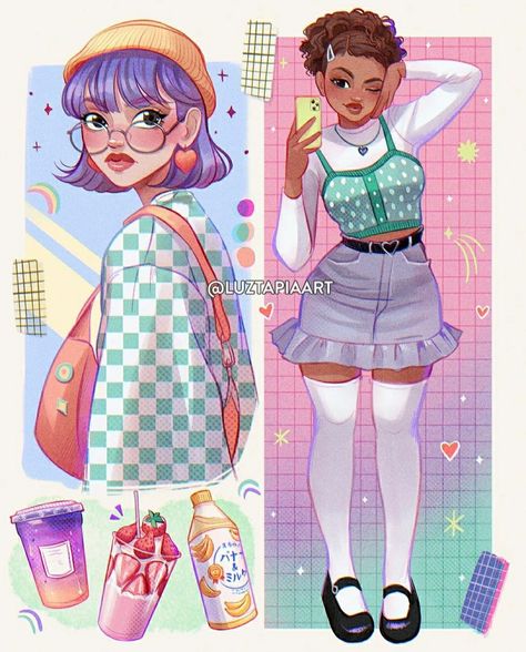 Luz Tapia Art, Characters Outfits, Up Painting, Drawing Aesthetic, Magical Art, Pinturas Disney, Anime Pictures, Dessin Adorable, Art Characters