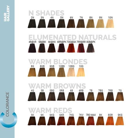 Hair Gallery - Goldwell Colorance color chart Goldwell Formulas, Goldwell Color Chart, Goldwell Colorance, Deep Brown Hair, Demi Permanent, Hair Color Chart, Warm Blonde, Hairstyle Gallery, Warm Red