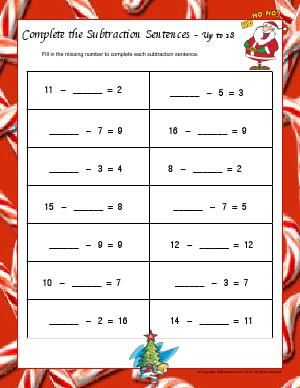 Worksheet | Complete the Subtraction Sentences - Up to 18 | Fill in the missing numbers to complete the subtraction sentences. Fill In The Missing Numbers, Mental Maths Worksheets, Mental Maths, Mini Erasers, Maths Worksheets, Missing Numbers, Subtraction Worksheets, Second Grade Math, Mental Math