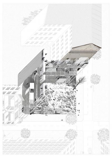 Elevation Drawing, Paper Architecture, Architecture Elevation, Architecture Panel, Architecture Graphics, Architectural Section, Architectural Drawing, Architecture Rendering, Diagram Architecture