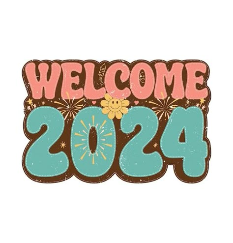 Welcome 2024 new year retro t shirt desi... | Premium Vector #Freepik #vector #red #sale #color #business Happy New Year 2024 Cake Topper, 2024 T Shirt Design, Welcome 2024 Design, 2024 Shirt Design, 2024 Tshirt Design, 2024 Year Logo, 2024 New Year Design, 2024 New Year, Welcome 2024