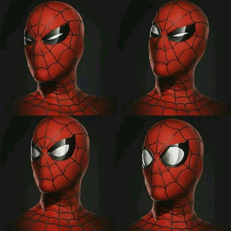 Concept art of MCU Spidey's expressive eyes Spiderman Pics, Face Expressions Drawing, Mask Concept Art, Spiderman Eyes, Spiderman Oc Art, Comic Studio, Mask Concept, Spiderman Mask, Film Marvel