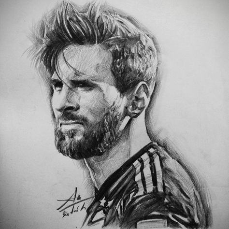 Leonel Messi Drawing, Lumis Method, Messi Outline, Messi Drawing Easy, Messi Hairstyle, Maradona Tattoo, Messi Drawing, Messi Pictures, Football Drawing