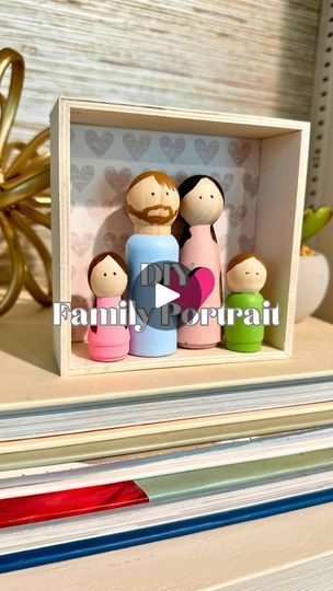 39K views · 2.1K reactions | Pro tip: keep the peg dolls paint job super simple to avoid them looking clownish. (Not that I learned from experience or anything. 😂)

Got a giant family? You can use a larger shadow box or a dimensional wood sign!

I think this 3D family portrait would be a sweet Mother’s Day gift, and you still have time to make one!

Or save this Reel and make it for another reason or to display in your own home. 

❤️ Want a shoppable supply list? Comment LIST and I will DM it to you!

#craftersgonnacraft #mothersdaygiftideas #sentimentalgifts #makeitwithmichaels #homedecordiy #diyhomedecor #familycrafts #woodcrafts #pegdolls | Bre | DIY Home & Crafts | freelabellove · The Free Label - everybody wants to rule the world Large Shadow Box, Rule The World, School Holiday, Peg People, Family Crafts, Pro Tip, Free Label, Supply List, School Holidays