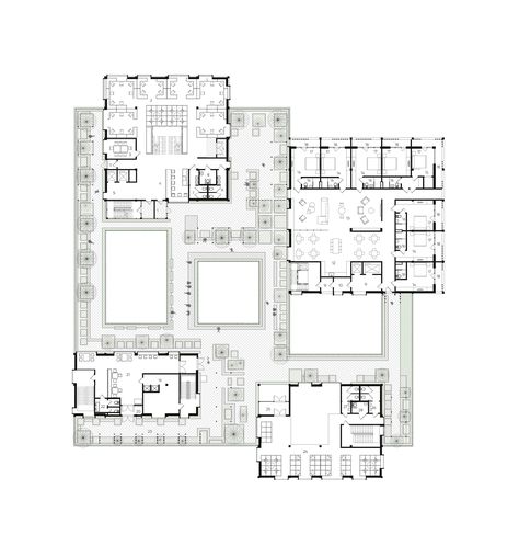 Coworking & Coliving ( bachelor project) on Behance Hotel Room Design Plan, Social Housing Architecture, Building Design Plan, Architecture Drawing Presentation, Co Housing, Healthcare Architecture, Future Of Work, Hotel Plan, Architecture Concept Diagram