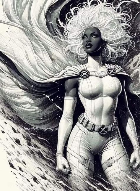 Xmen Storm, Storm Aesthetic, Storm Artwork, Storm Xmen, Marvel Nova, Xman Marvel, Storm Marvel, Black Tower, Ororo Munroe