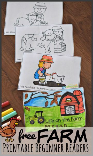 Farm Kindergarten, Beginner Reading, Books Kindergarten, Kindergarten Sight Word Games, Farm Printable, Books For Beginning Readers, Farm Theme Preschool, Sight Word Books, Farm Books